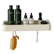 Porta Shampoo Prateleira De Parede Com Adesivo Bege - Eleve PHE100BGF Ou Porta Shampoo Prateleira De Parede Com Adesivo Bege - Eleve PHE100BGF Ou