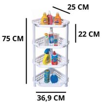 Porta Shampoo Prateleira Organizador De Banheiro 4 Andares Com Pezinho