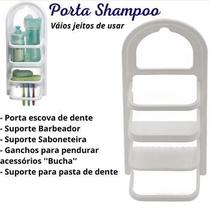 Porta Shampoo Prateleira Plástico 40cm de Pendurar Branca - zein imporadora