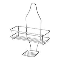 Porta Shampoo Sabonete Aço Cromado De Encaixe No Registro