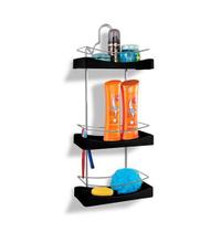 Porta Shampoo Triplo Multiuso Preto