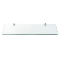 Porta Shampoo Vidro Temperado Suporte Inox 50cm Banheiro