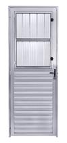 Porta Social Alumínio Brilhante 2,10x0,80 L.25 Lado Direito