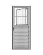 Porta Social Alumínio Brilhante Branco ou Preto Linha 25