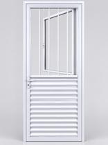 Porta Social Alumínio Brilhante, Branco ou Preto Linha 25 Porta Social Alumínio Brilhante, Branco ou Preto Linha 25