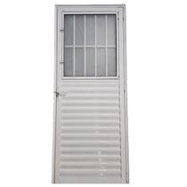 Porta Social C/postigo 210x080 Branco Lado Esquerda L.25 - RV PORTAS E JANELAS