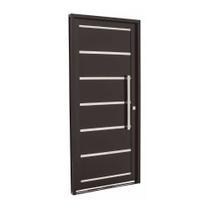 Porta Social de Giro com Lambris e Frisos Black em Aço 217 x 88 x 8 cm Direita Pratika Sasazaki Porta Social de Giro com Lambris e Frisos Black em Aço 217 x 88 x 8 cm Direita Pratika Sasazaki