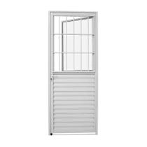 Porta Social de Giro em Alumínio Postigo 215 x 87 x 3,15 cm Direita Alumifit Sasazaki Porta Social de Giro em Alumínio Postigo 215 x 87 x 3,15 cm Direita Alumifit Sasazaki