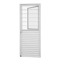 Porta Social de Giro Grade Horizontal Postigo Alumínio 215 x 87 x 3,15cm Esquerda Alumislim Sasazaki Porta Social de Giro Grade Horizontal Postigo Alumínio 215 x 87 x 3,15cm Esquerda Alumislim Sasazaki