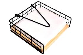 Porta Suporte para Guardanapo Mesa Cozinha Casamento Ferro Preto