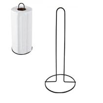 Porta Suporte Rolo de Papel Toalha De Mesa Em Metal Preto