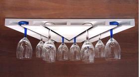 Porta Taças 30 Suporte Decorativo para Adegas Bar - Branco Laca Porta Taças 30 Suporte Decorativo para Adegas Bar - Branco Laca