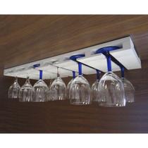 Porta Taças Reto Suporte Decorativo Para Adegas Bar Branco Laca Porta Taças Reto Suporte Decorativo Para Adegas Bar Branco Laca