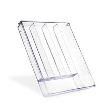 Porta Talher Acrílico S/ Tampa 5 Compartimentos G 34x30cm