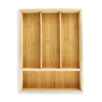 Porta Talher Bambu Para Gaveta 33x25x4,5 Cm Organizador