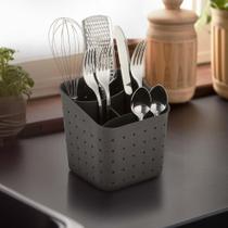 Porta Talher com Divisórias Removível Suporte Escorredor Pia Cozinha - DASPLAST