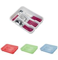Porta Talher De Gaveta De Plastico Colors Com 3 Divisorias