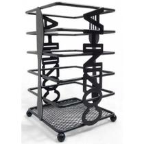 Porta Talher Escorredor Quadrado Aramado Preto - Wellhome