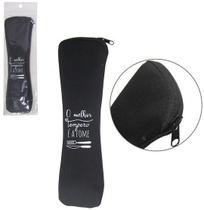 Porta Talher Estojo Com Ziper Neoprene Frases 24X7Cm Porta Talher Estojo Com Ziper Neoprene Frases 24X7Cm