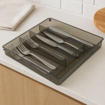 Porta Talher Fume Organizador De Gaveta S/Tampa Com 5 Divisórias