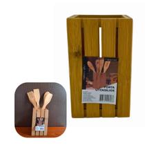 Porta Talher Grande em Bambu 15x9cm Linha Istambul Decoração Elegante Mesa Jantar Porta Talher Grande em Bambu 15x9cm Linha Istambul Decoração Elegante Mesa Jantar