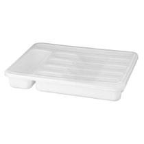 Porta talher para gaveta moderna 6 divisórias com tampa para cozinha plástico Nitronplast