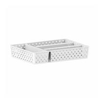 Porta Talher Rattan Divisor Gaveta Branco Paramount