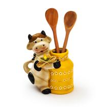 Porta Talher Vaca Latão Decoração Cozinha Cerâmica Porta Talher Vaca Latão Decoração Cozinha Cerâmica