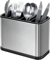 Porta Talheres Aço Inox 316 Escorredor 4 Divisórias Cozinha - SWEET HOME