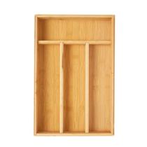 Porta Talheres Bambu Organizador de Gaveta Madeira 33 x 22cm