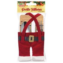 Porta Talheres Calça de Papai Noel - Extra Festas