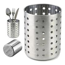 Porta Talheres Com Furos de Aço Inox 12cm