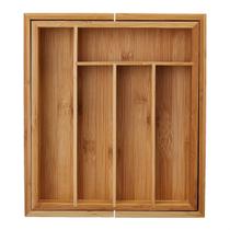Porta talheres de bambu extensivel 5 divisões eco kitchen