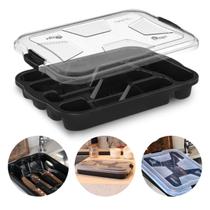 Porta Talheres De Gaveta Organizador Com Tampa 5 Divisórias