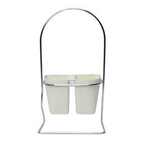 Porta-talheres Divisor Organizador com 2 Divisórias Branco Porta-talheres Divisor Organizador com 2 Divisórias Branco