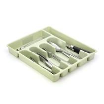 Porta Talheres Gaveta 6 Divisórias Plástico Resistente Organizador Sem Tampa Cozinha Cores Variadas