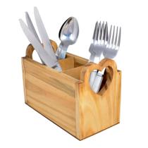 Porta Talheres Organizador Madeira Casamento Boteco com Alça