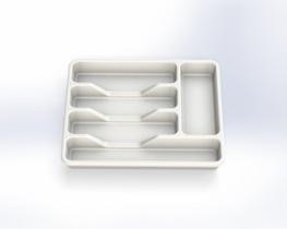 Porta talheres para gaveta com 5 divórias branco micromax Porta talheres para gaveta com 5 divórias branco micromax