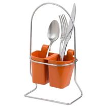 Porta Talheres para Servir na Mesa Bancada Garfo e Faca Cozinha Pia Suporte Organizador