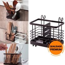 Porta Talheres Suporte Escorredor Organizador de Utensílios