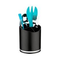 Porta Talheres Utensílios P/ Pia Organizador Plástico Preto