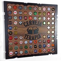 Porta Tampinhas Modelo Rustico Quadro Decorativo Oferta - Cervejaterapia Nogal Porta Tampinhas Modelo Rustico Quadro Decorativo Oferta - Cervejaterapia Nogal