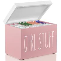Porta-tampões DRASTAR Bathroom Pink Lady Stuff Box Organizer