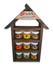 Porta Tempero Casinha Cozinha 9 Potes 120ml