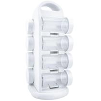 Porta Tempero Condimento 8 peças Em Plástico 28x12x14 cm - Show House Porta Tempero Condimento 8 peças Em Plástico 28x12x14 cm - Show House