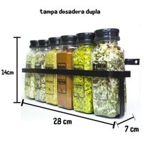 Porta Tempero Condimento Cozinha Kit 6 Potes Com Tempero Porta Tempero Condimento Cozinha Kit 6 Potes Com Tempero