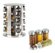 Porta Tempero Condimento Giratório 16 Peças Inox Cozinha - Dubai-atlantic Global Porta Tempero Condimento Giratório 16 Peças Inox Cozinha - Dubai-atlantic Global