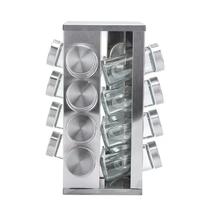 Porta Tempero Condimento Inox 20 Peças + Suporte Giratório - Dubai-atlantic Global Porta Tempero Condimento Inox 20 Peças + Suporte Giratório - Dubai-atlantic Global
