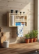 Porta tempero cozinha condimentos parede organizador papel toalha Porta tempero cozinha condimentos parede organizador papel toalha