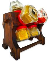 Porta Tempero de 08 potes giratório Porta Tempero de 08 potes giratório